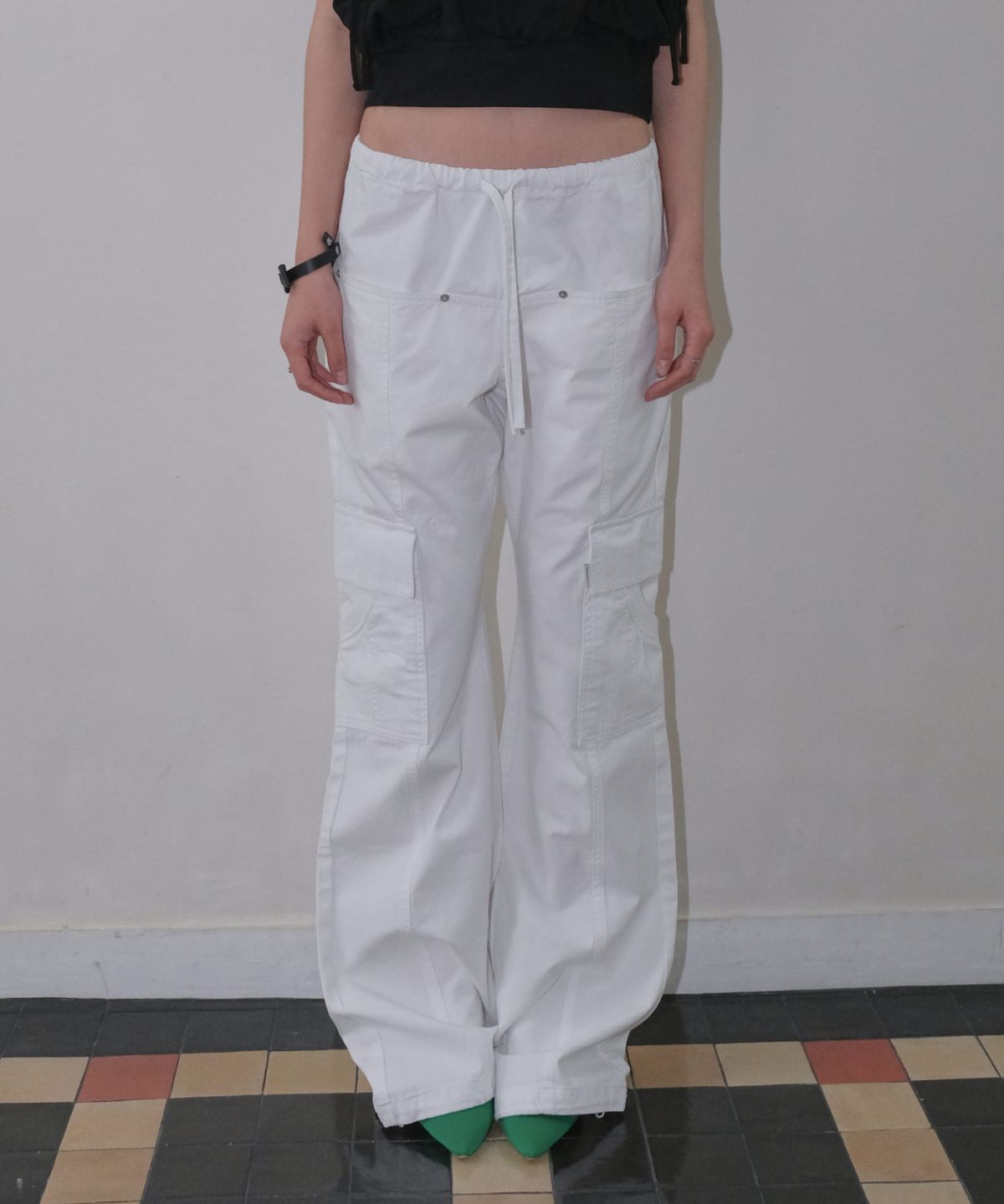 오디너리 홀리데이(ORDINARY HOLIDAY) BANDING CARGO PANTS [WHITE]