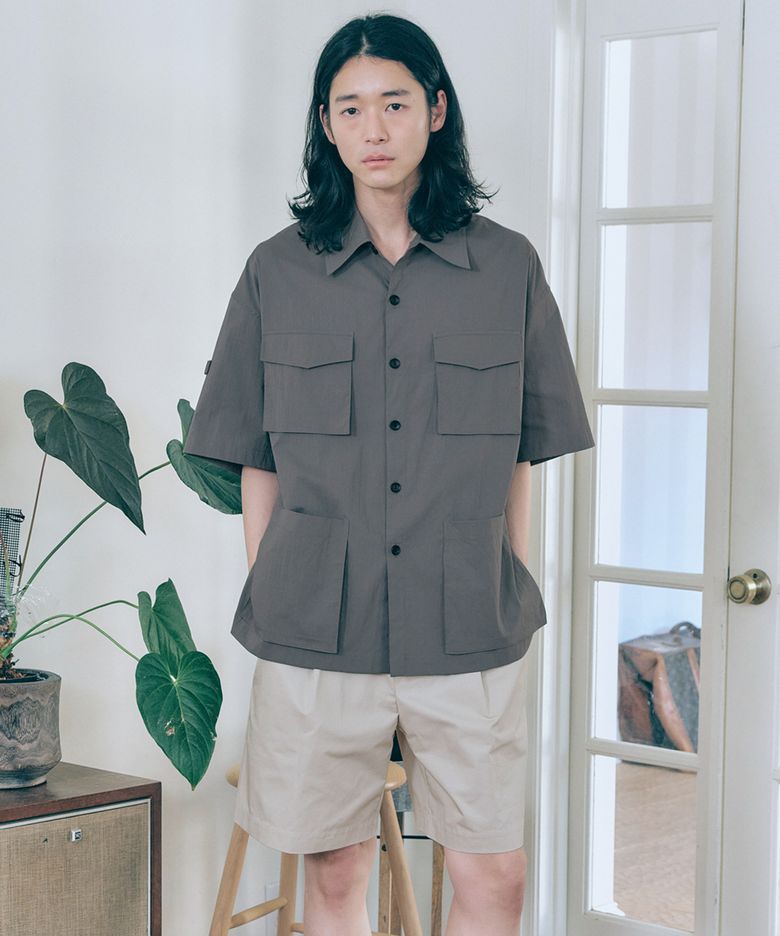 유니섹스 사파리 셔츠자켓 그레이