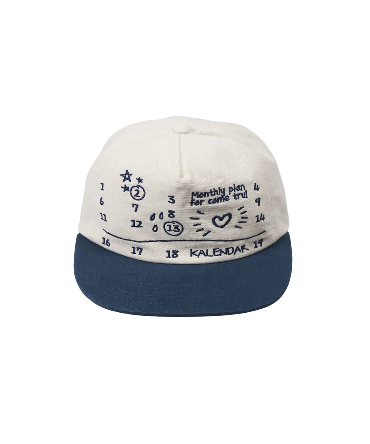 카렌다(KALENDAR) Monthly Plan 5pannel Cap [Oatmeal/Navy]