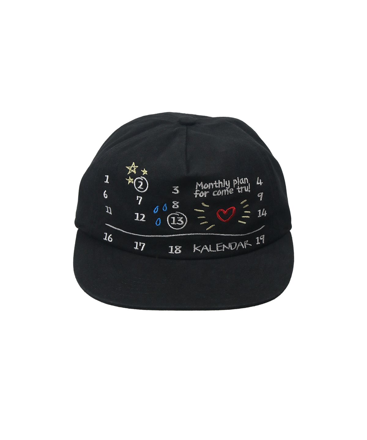 카렌다(KALENDAR) Monthly Plan 5pannel Cap [Black/Multi]