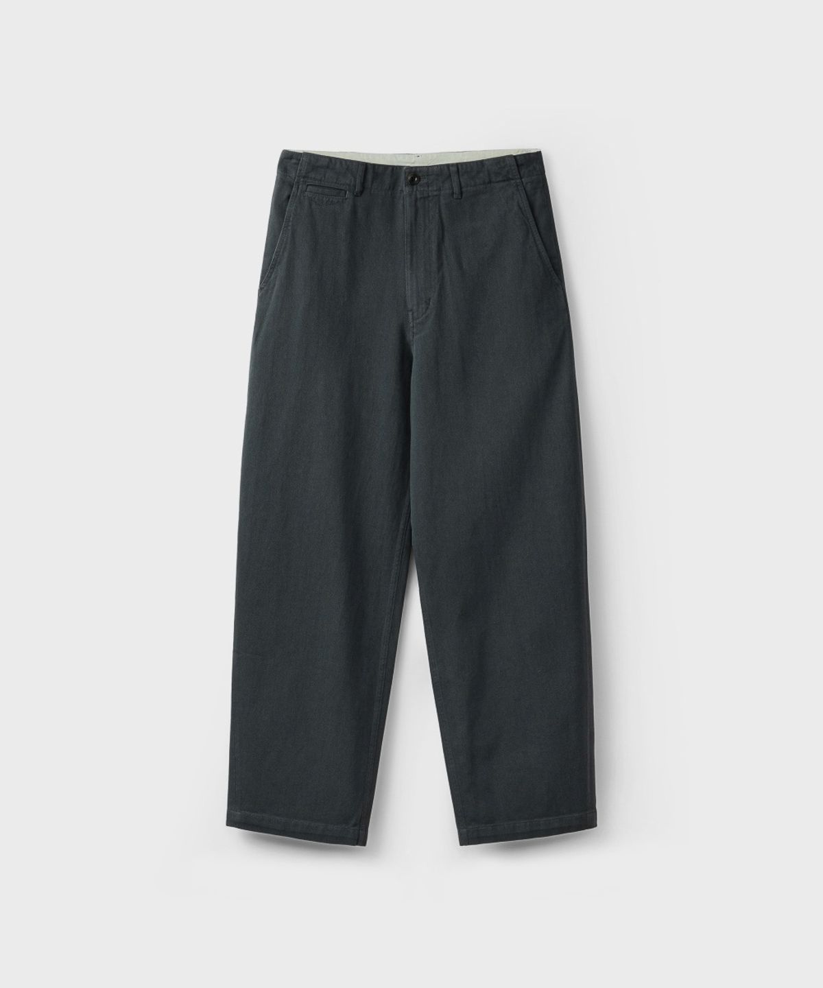 유니온블루(UNION BLUE) ARCHON TWILL CHINO PANTS [WASHED BLACK]