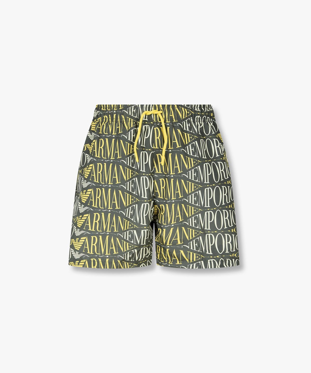 엠포리오 아르마니 언더웨어(EMPORIO ARMANI UNDERWEAR) 남성 톤온톤 로고 패턴 스윔 쇼츠_올리브 0816121165