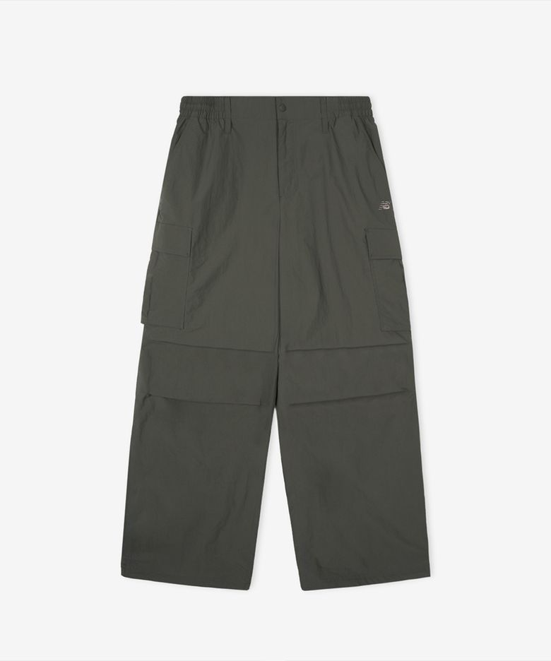 NBNTG21513 / UNI FROZEN 코튼라이크 카고 와이드 팬츠 (DARK KHAKI)