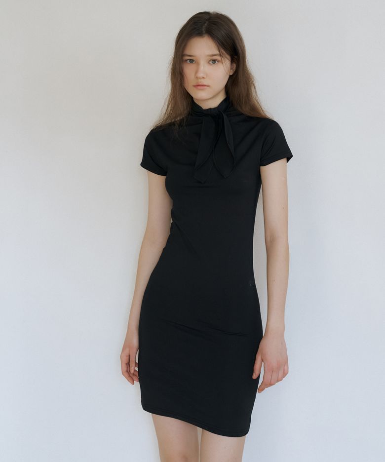 WA TIE HALF NECK  MINI OPS BLACK