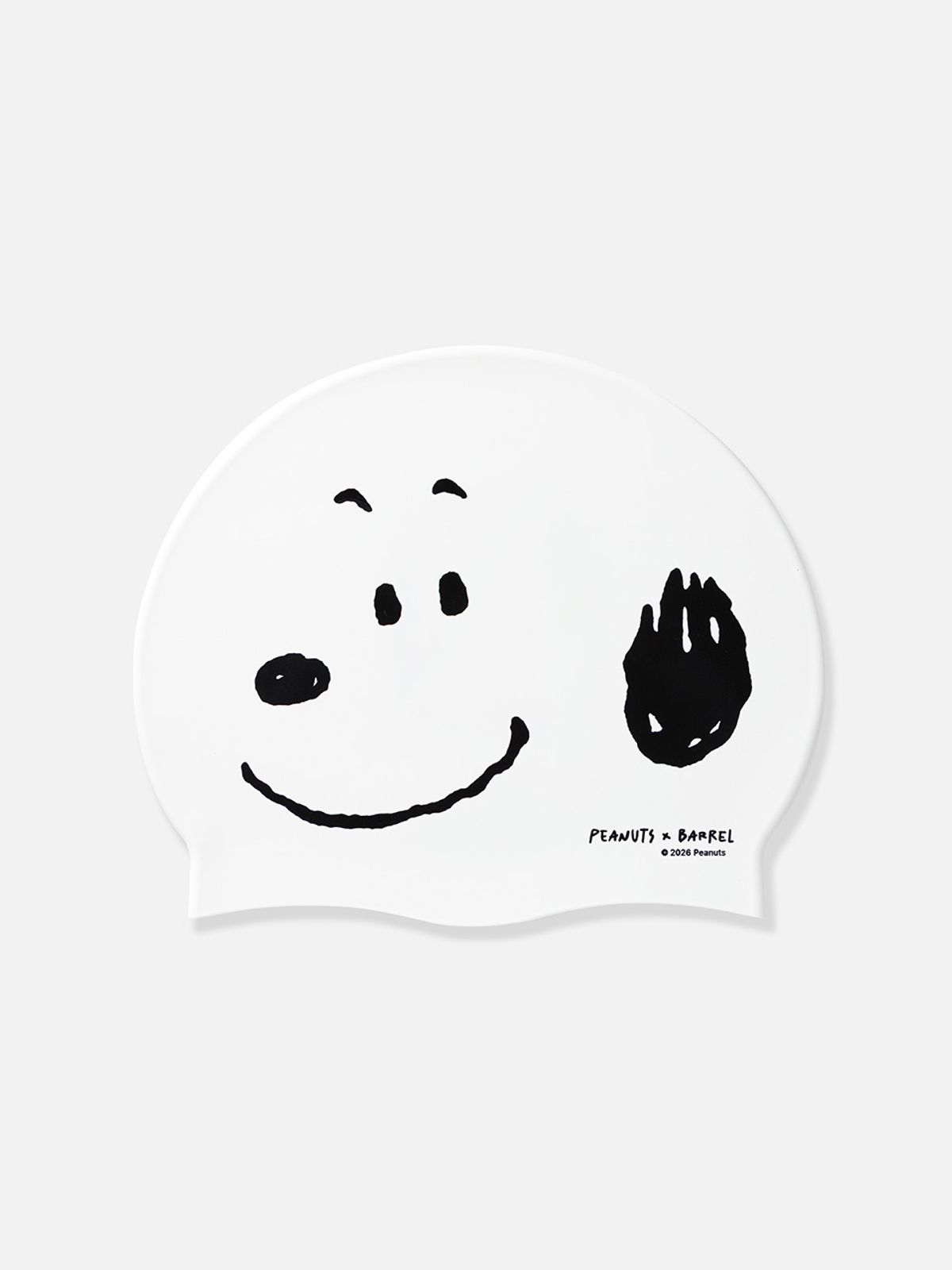 배럴(BARREL) PNTS 스누피 실리콘 스윔 캡 화이트 (B6SUASC075WHT)