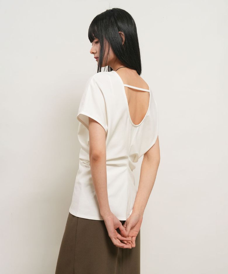 백 포인트 드레이프 티셔츠 [OFF WHITE] / GF2LTS524