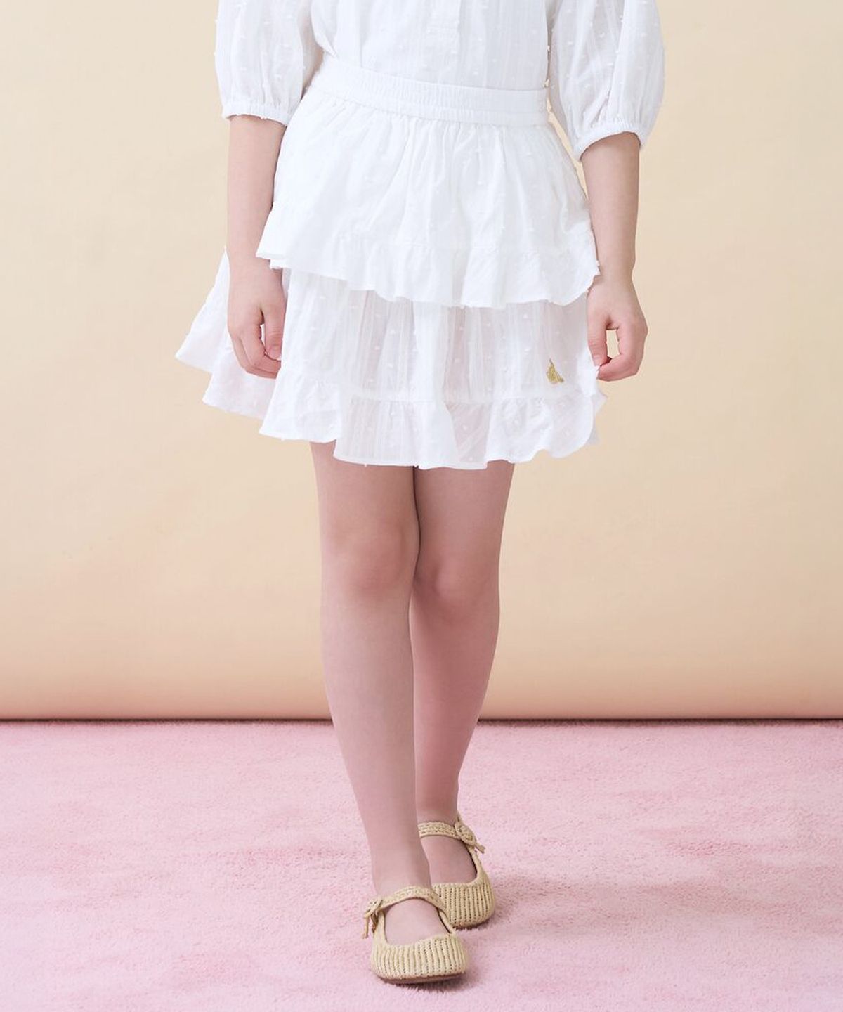 빈폴 키즈(BEANPOLE KIDS) 레이스 캉캉 스커트  아이보리 (BI6427G020)