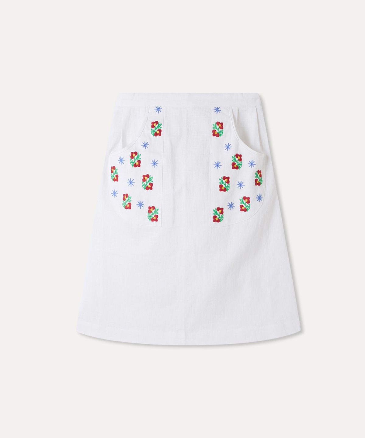 미쏘(MIXXO) 플라워 자수 하프 앞치마_MIA0AG58MS
