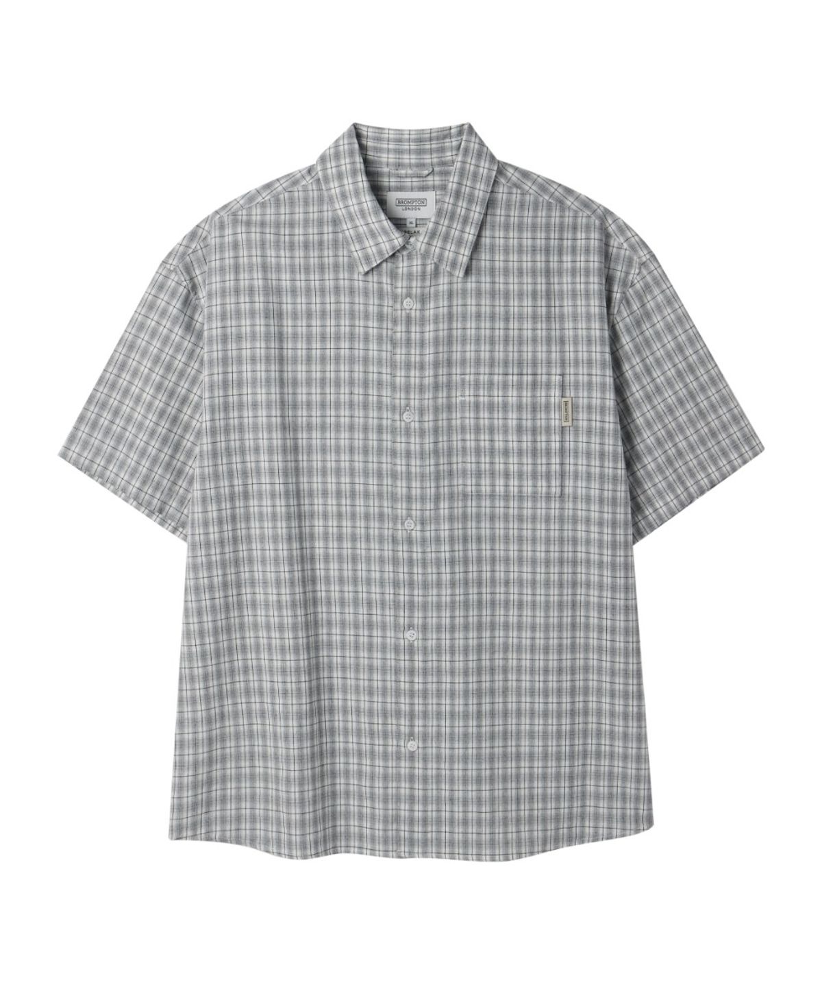 브롬톤 런던(BROMPTON LONDON) HALF CHECK SHIRT - L/GREY (P263USH902)
