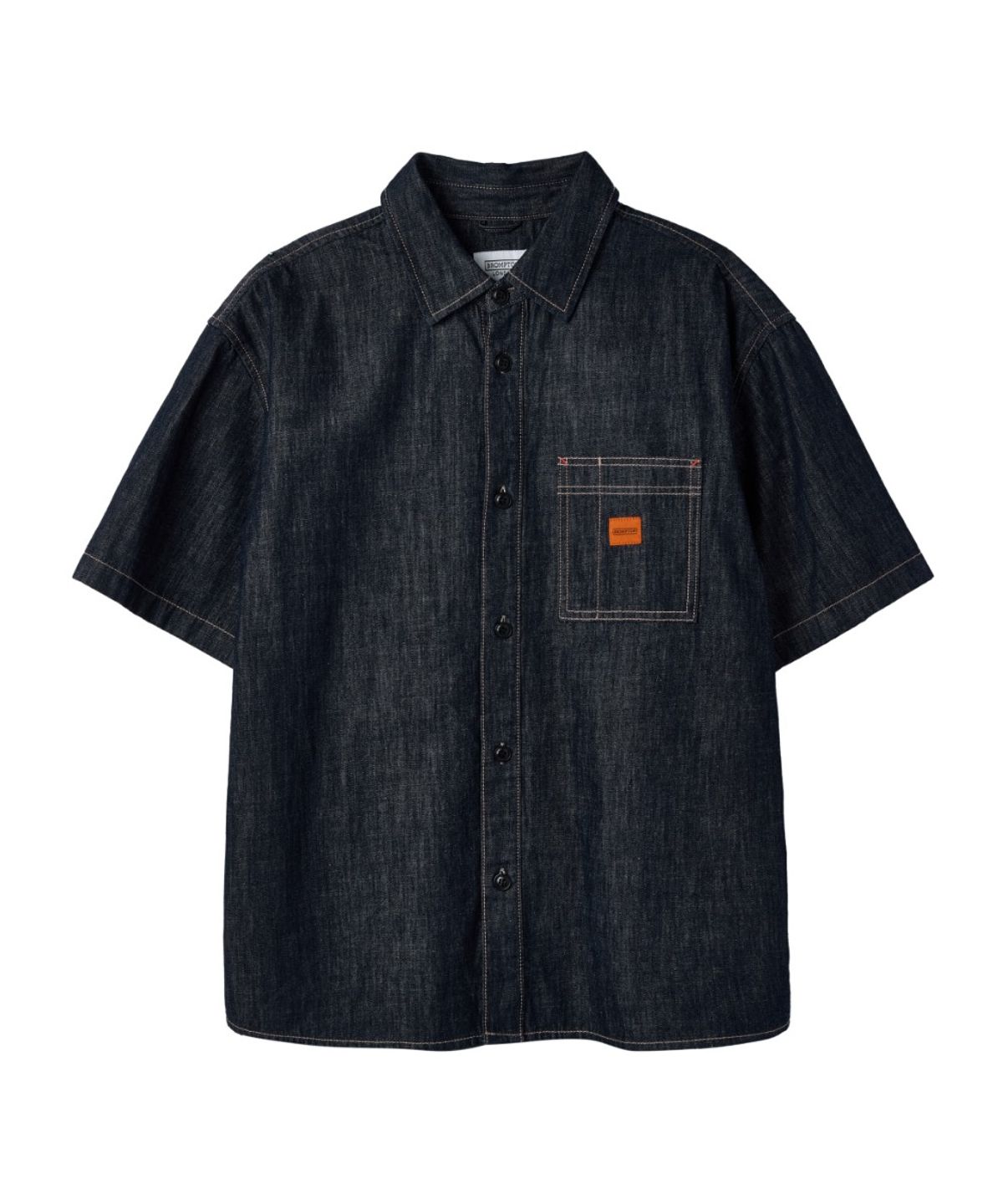 브롬톤 런던(BROMPTON LONDON) DENIM SET HALF SHIRT - INDIGO (P263USH905)