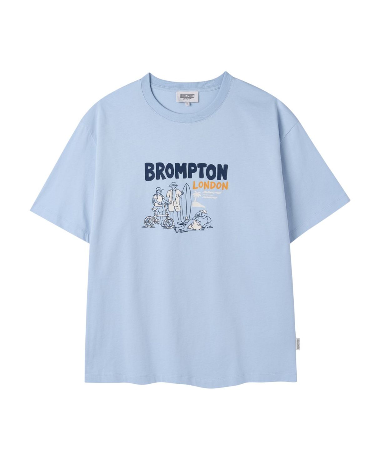 브롬톤 런던(BROMPTON LONDON) SURFING GRAPHIC T-SHIRT - SKY BLUE (P263UTS903)