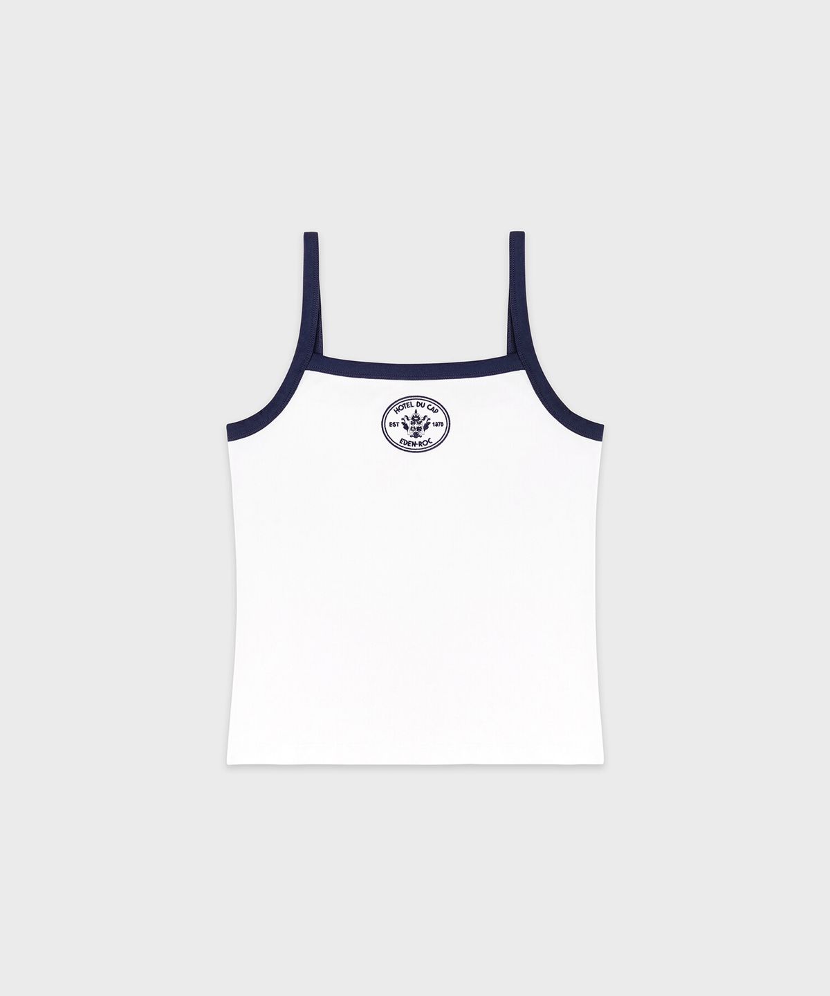 스포티앤리치(SPORTY&RICH) 에덴 크레스트 자수 피케 탱크탑 화이트 R255AWT036