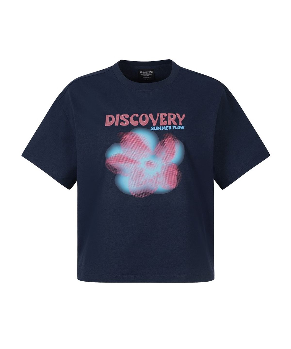 디스커버리 익스페디션(DISCOVERY EXPEDITION) 여성 플라워 그래픽 반팔티셔츠 (D/NAVY)