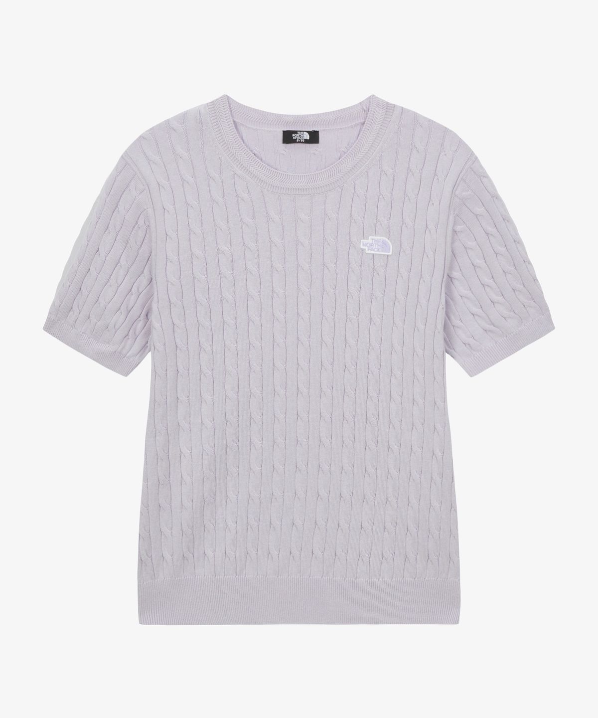 노스페이스(THE NORTH FACE) NT7AS31B 여성 케이블 반팔 스웨터 LILAC