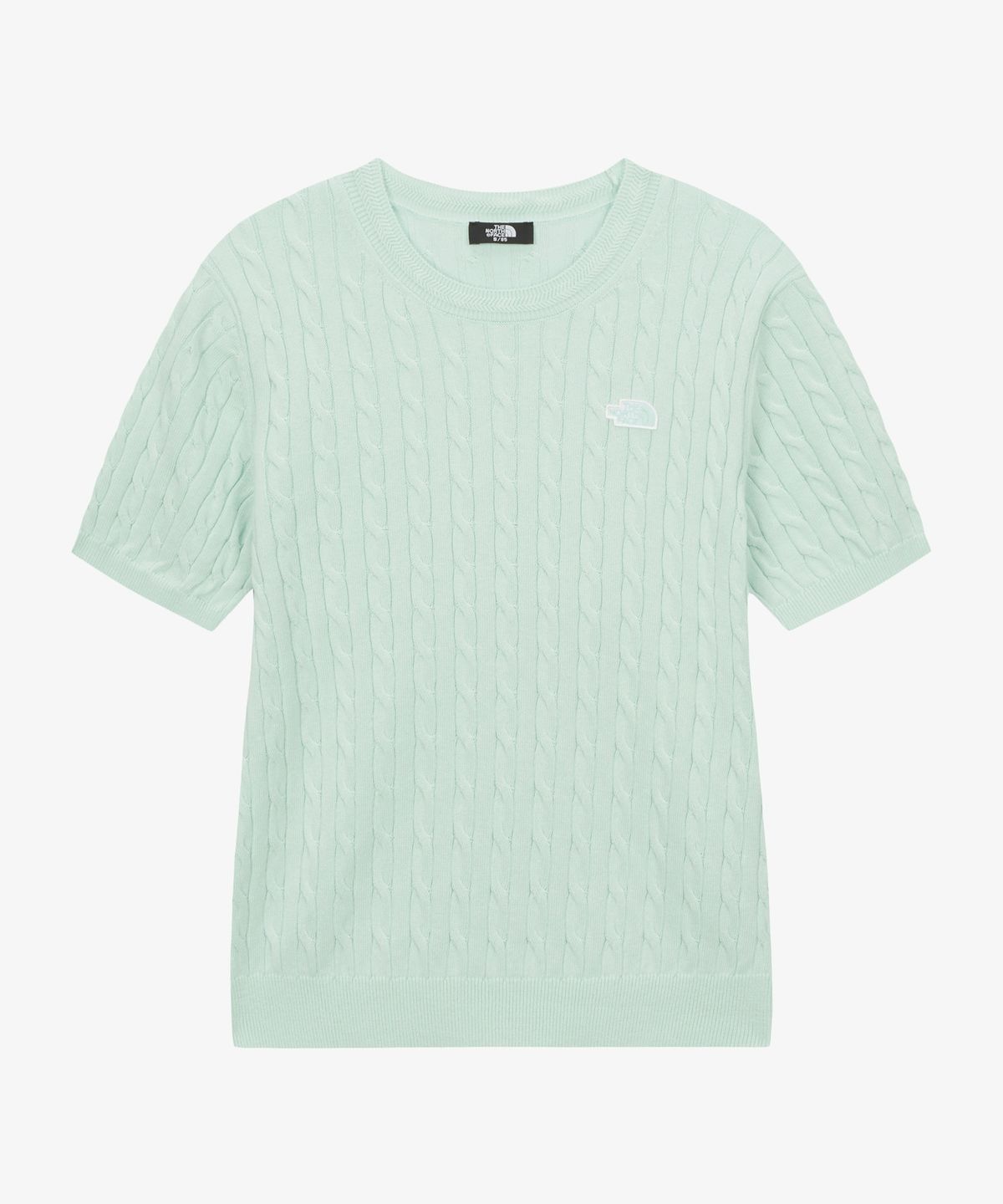 노스페이스(THE NORTH FACE) NT7AS31C 여성 케이블 반팔 스웨터 MINT