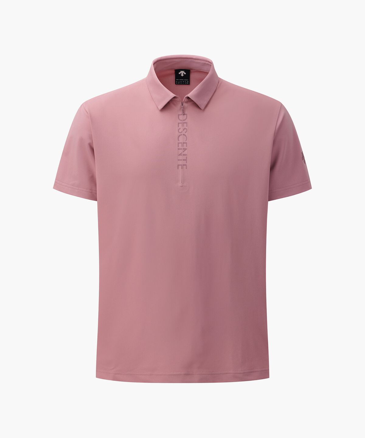 데상트 골프(DESCENTE GOLF) 남성 반집업 카라 반팔 티셔츠  DR11MFTS2F