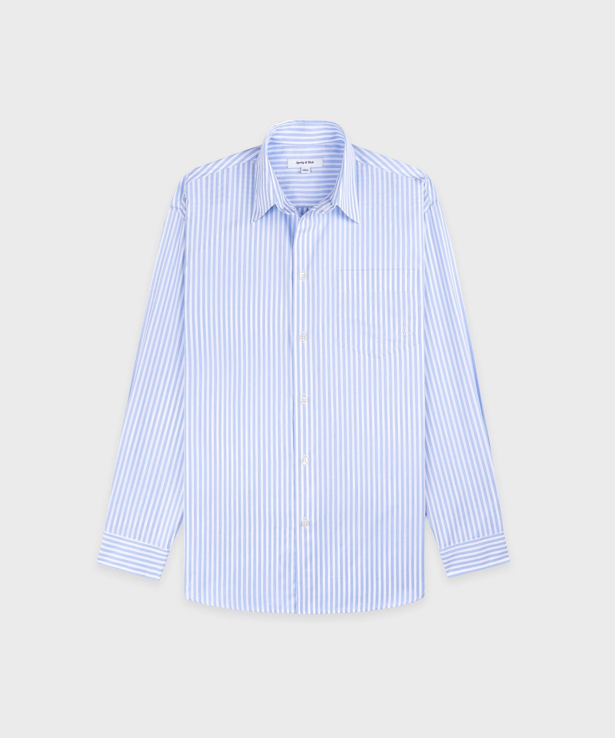 스포티앤리치(SPORTY&RICH) SRC 오버사이즈 라이트 셔츠 블루 R255AWI005