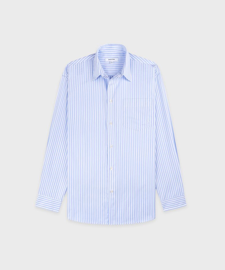 SRC 오버사이즈 라이트 셔츠 블루 R255AWI005