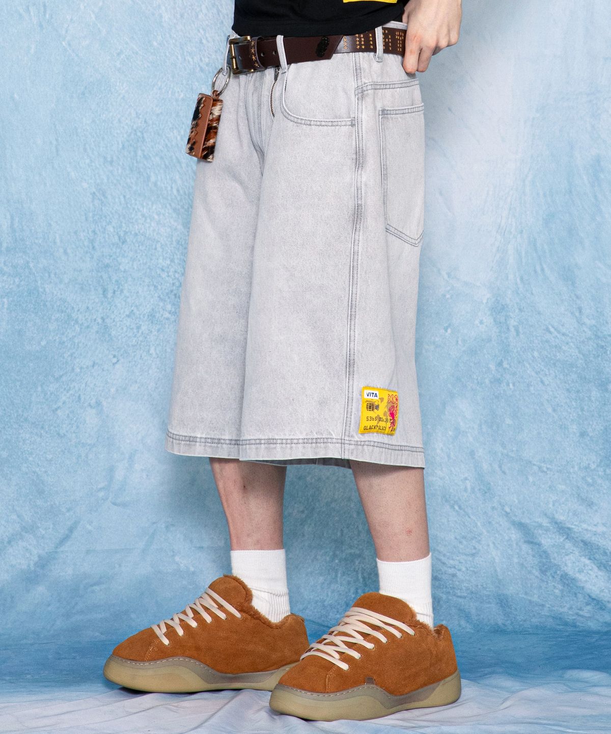 글랙(GLACK) GHP037 308 리디렉션 워시드 데님 팬츠 (BEIGE)