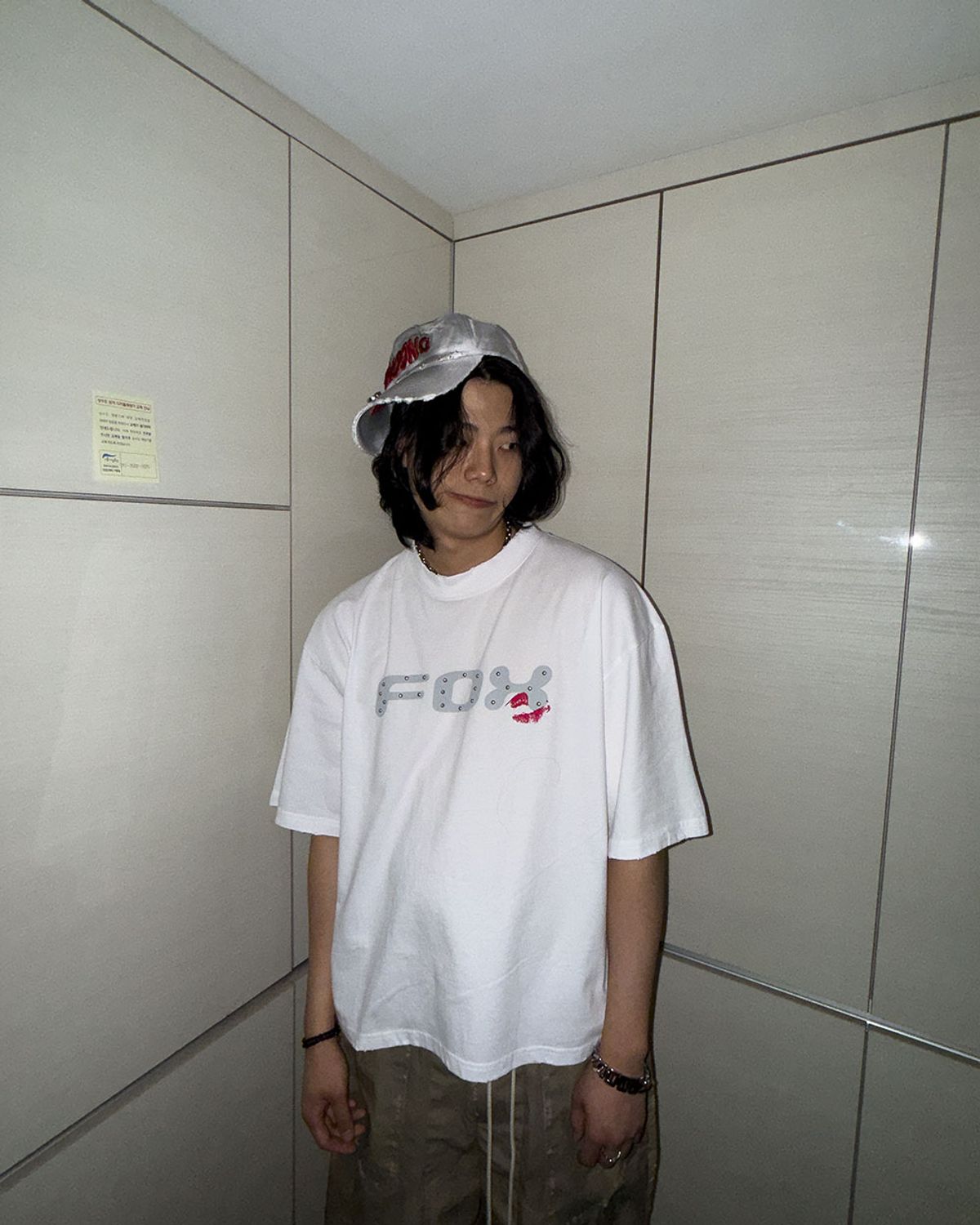뭉(MWOONG) Fox stud tee WH