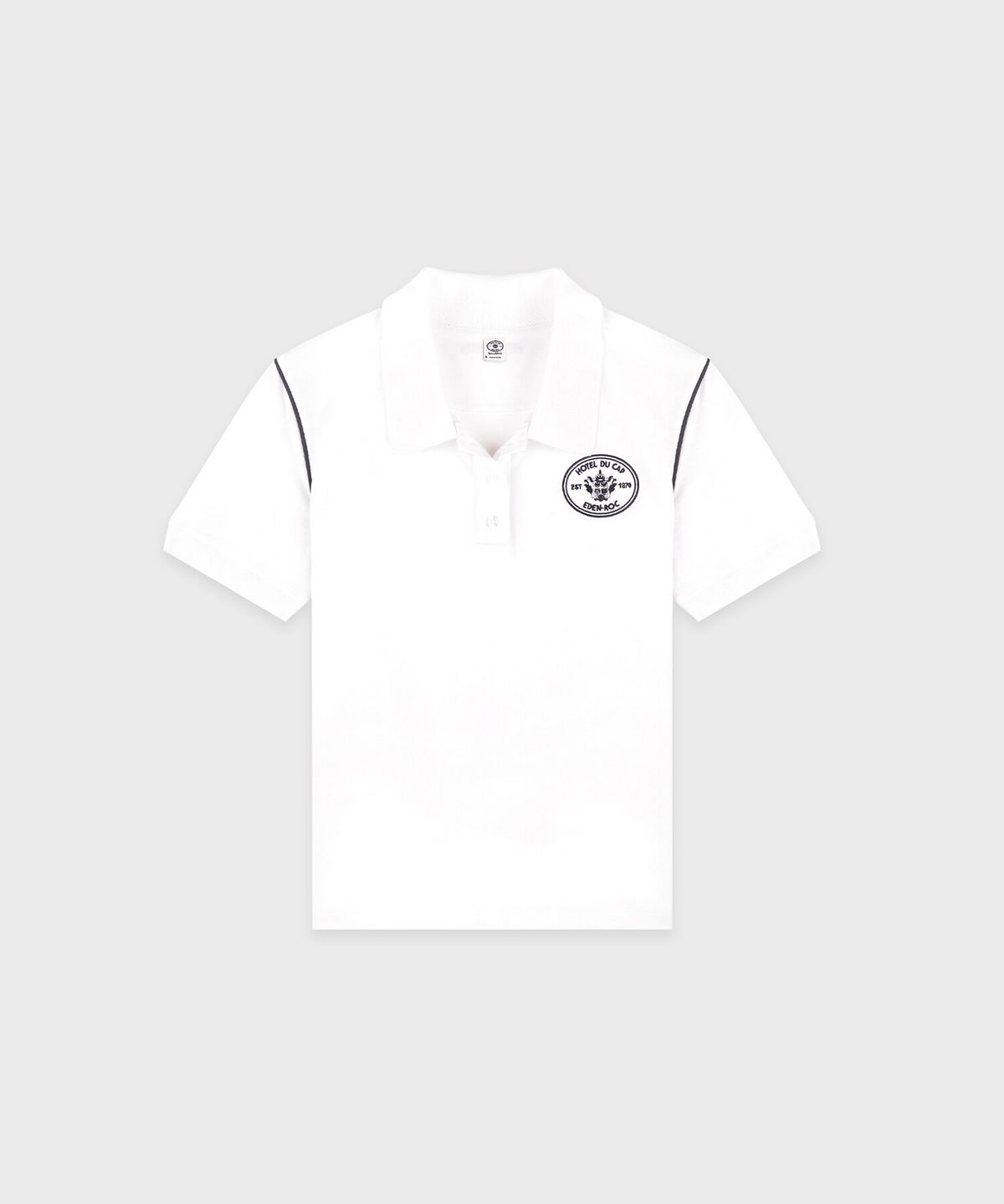 스포티앤리치(SPORTY&RICH) 에덴 크레스트 자수 피케 폴로 화이트 R255AW2012