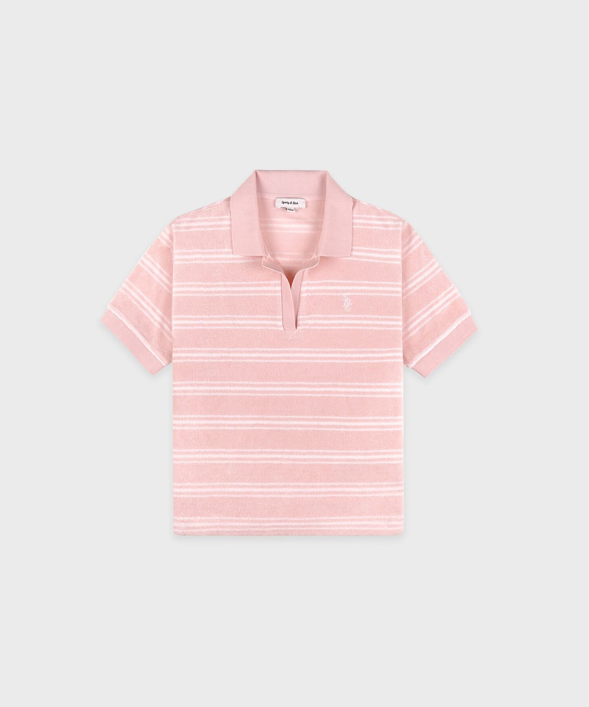 스포티앤리치(SPORTY&RICH) SRC 테리 폴로 핑크 R255AW2002