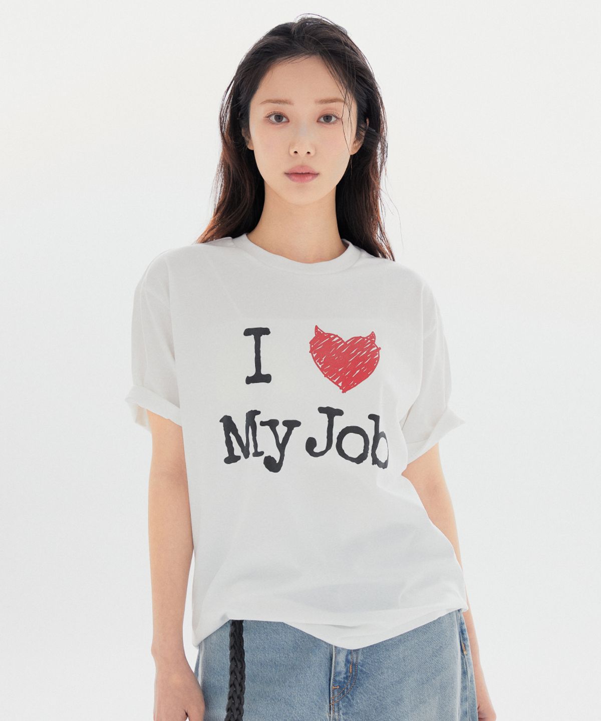 스파오(SPAO) [악마는 프라다를 입는다] 반팔 티셔츠(WHITE)_SPRLG25U17