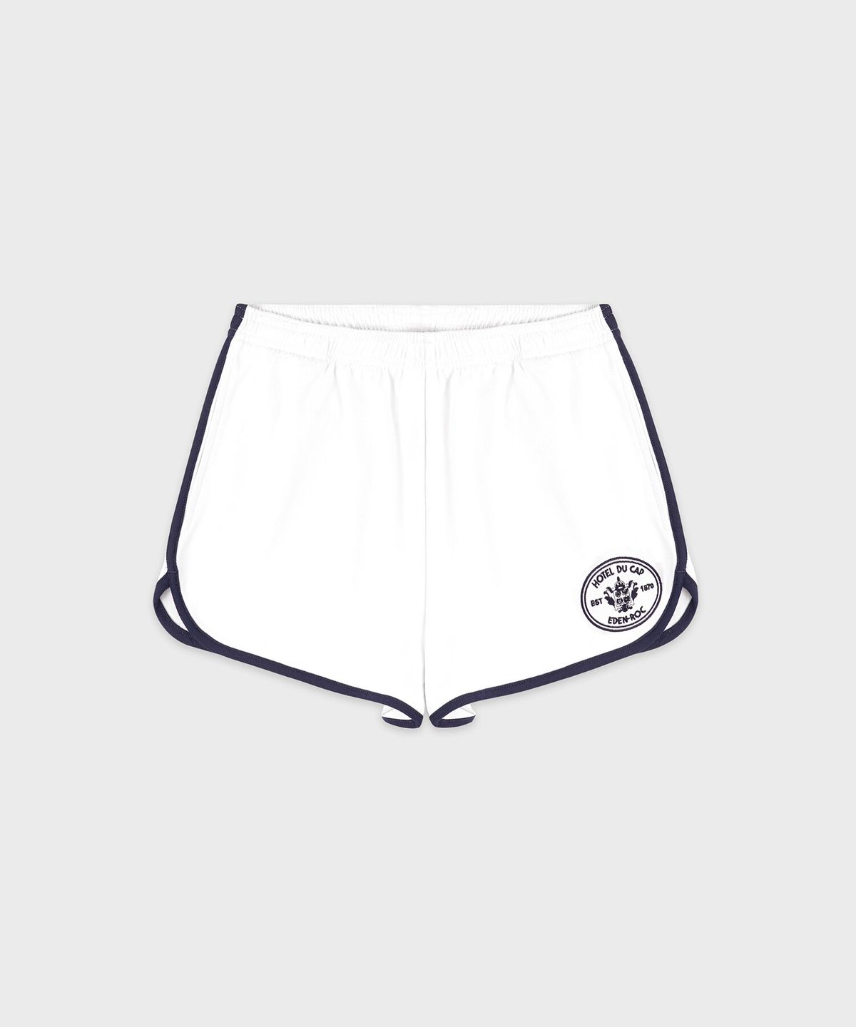 스포티앤리치(SPORTY&RICH) 에덴 크레스트 자수 피케 쇼츠 화이트 R255AW7028