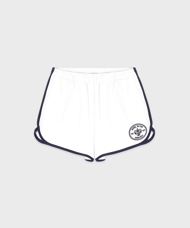 에덴 크레스트 자수 피케 쇼츠 화이트 R255AW7028