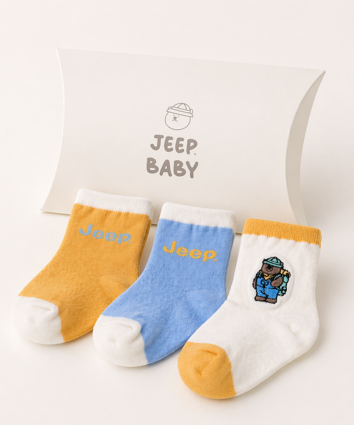 지프키즈(JEEPKIDS) 캠핑 베어 양말 3pack (KR0GSU101YE)