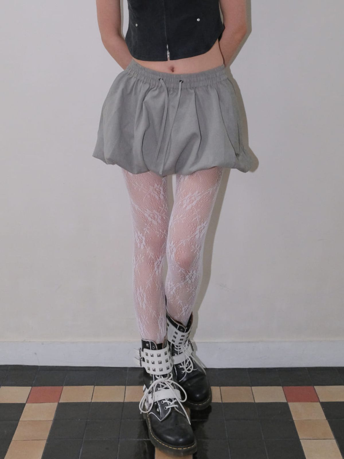 오디너리 홀리데이(ORDINARY HOLIDAY) BALLOON SKIRT [GRAY]