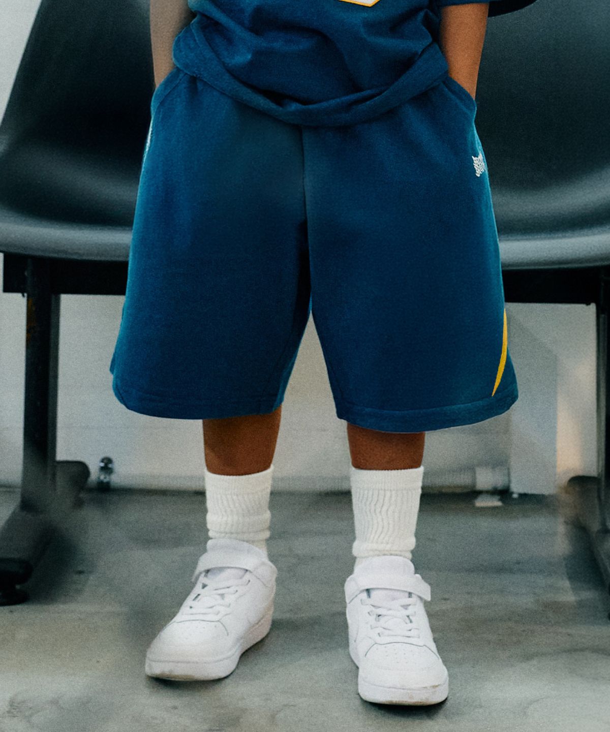 브라운브레스 키즈(BROWNBREATH KIDS) KIDS MESH PANEL SHORTS - GREEN