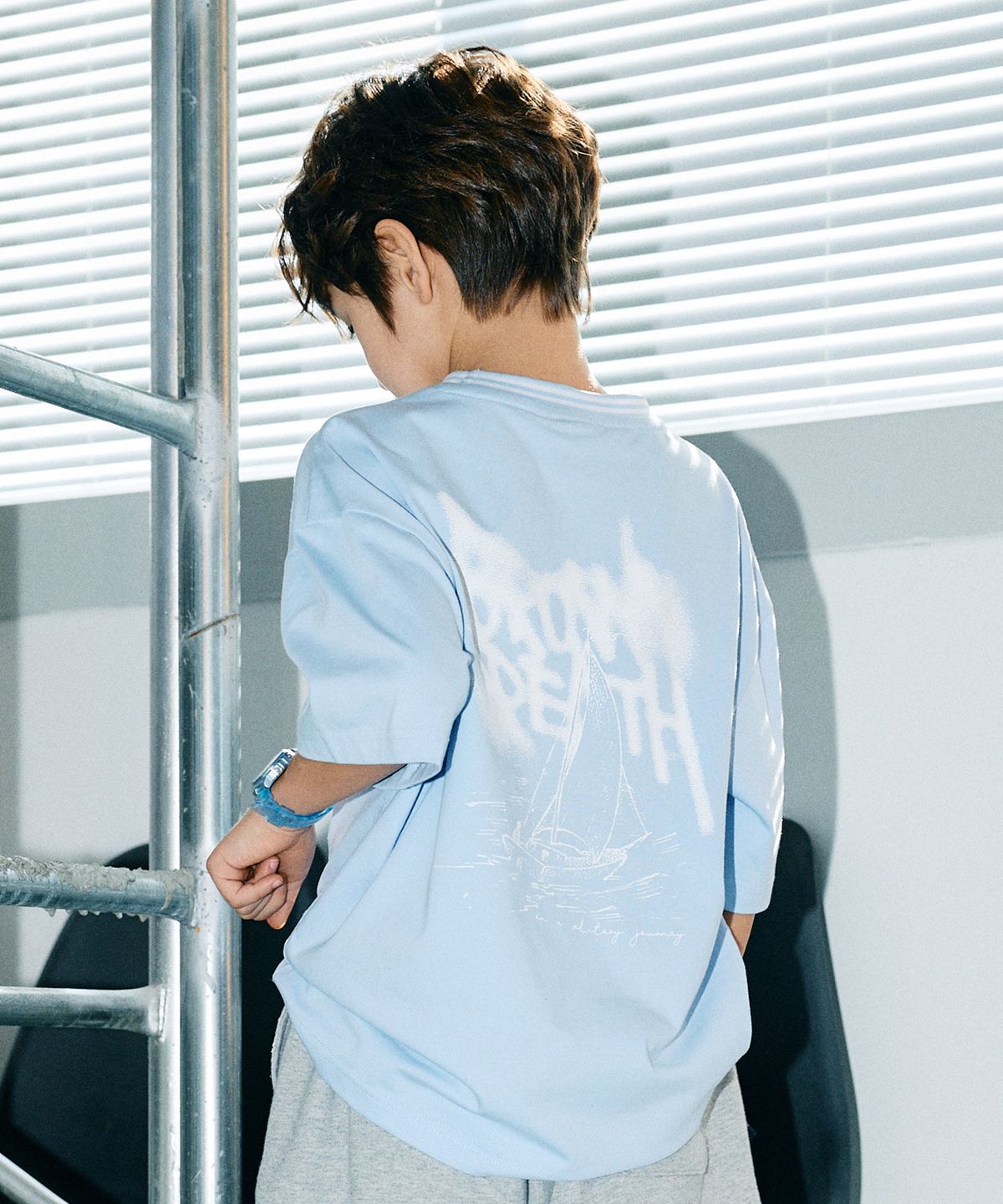 브라운브레스 키즈(BROWNBREATH KIDS) KIDS QUICK DRYING TAG TEE - SKY BLUE