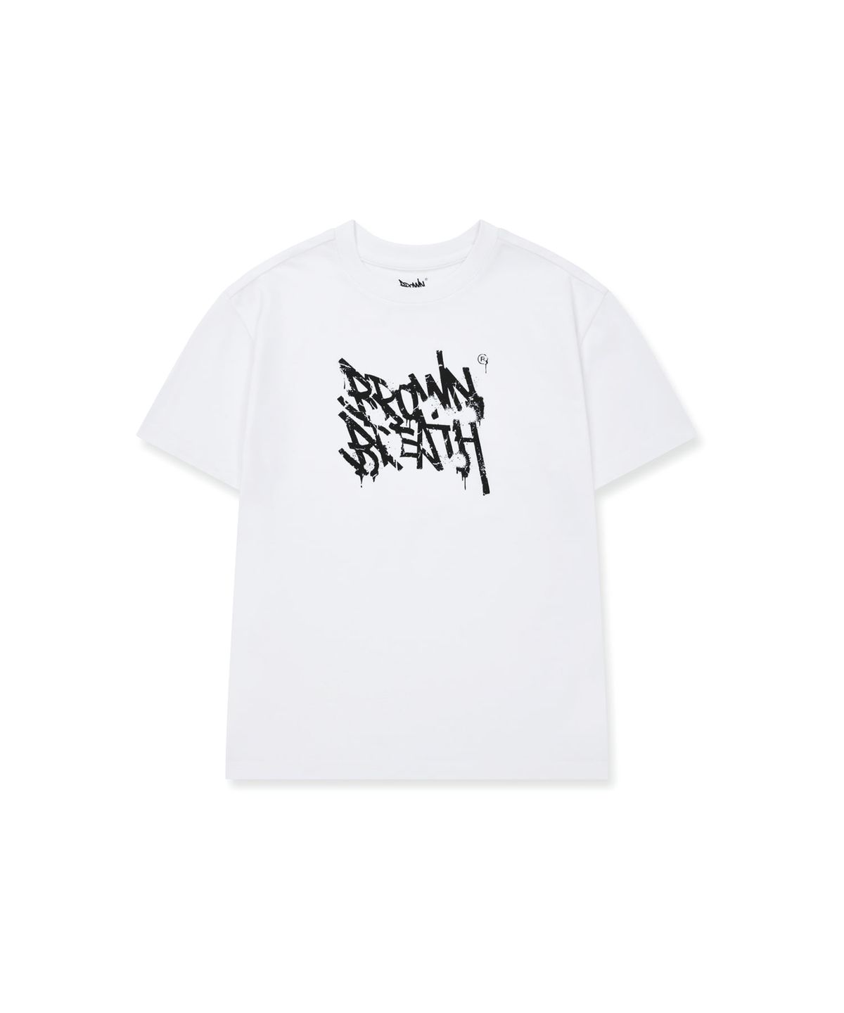 브라운브레스 키즈(BROWNBREATH KIDS) KIDS BASIC TAG ONE POINT TEE ( QUICK DRYING ) - WHITE