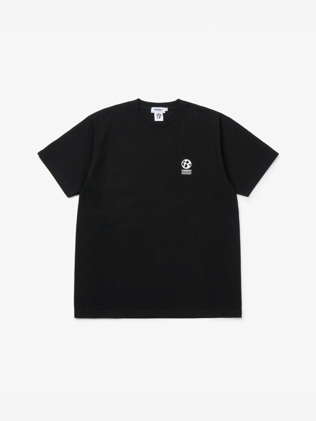 데어바이(THEREBY) B1 데어바이 시그니처 면 반팔 티셔츠 BLACK