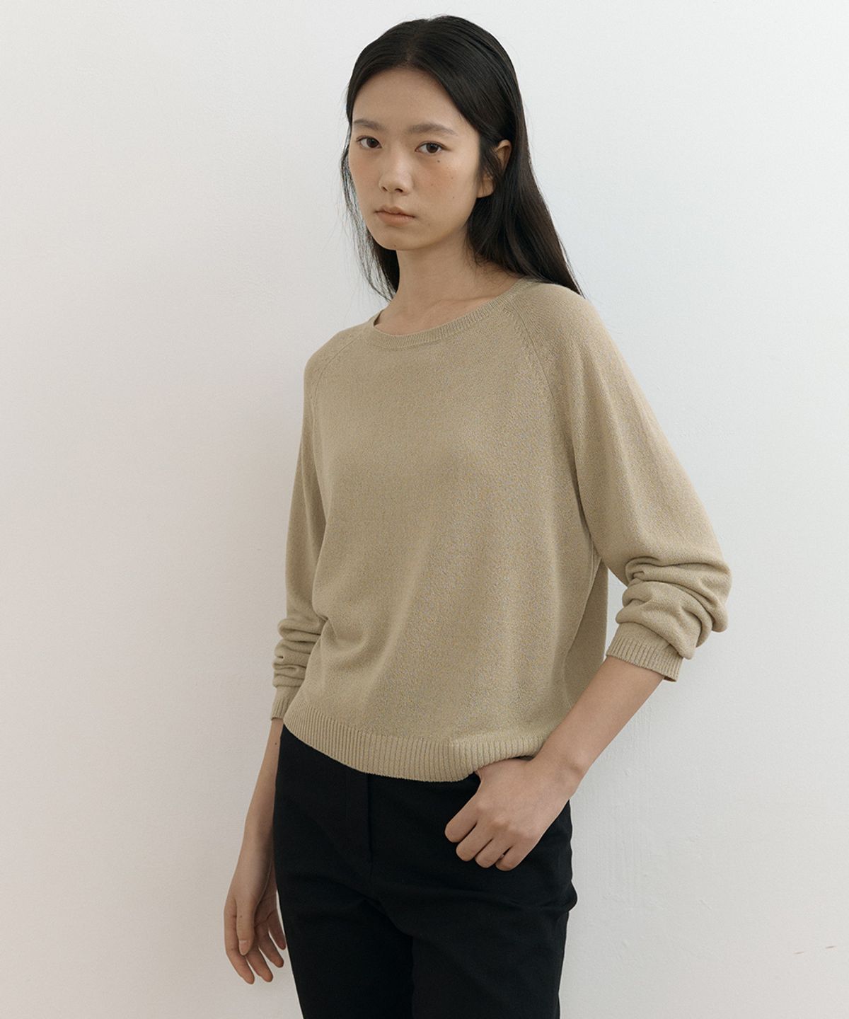 링서울(LINGSEOUL) linen raglan knit-beige