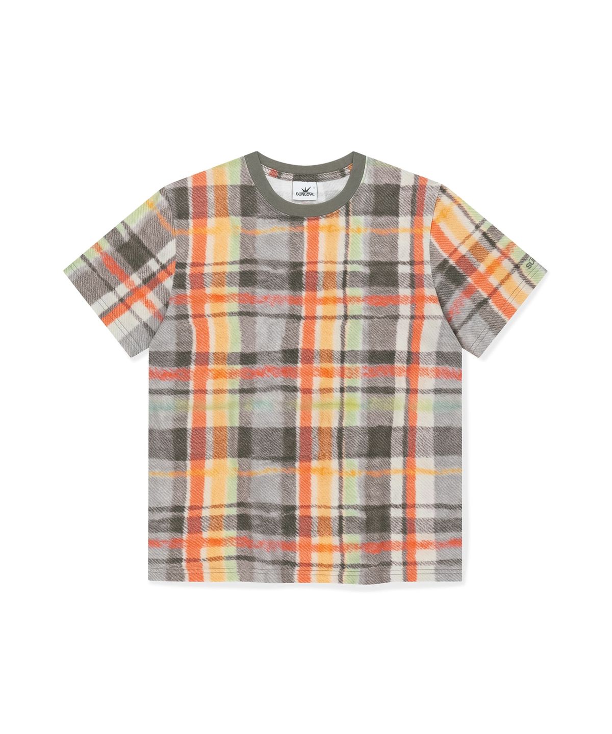 썬러브투어(SUNLOVETOUR) Plaid Tee Grey