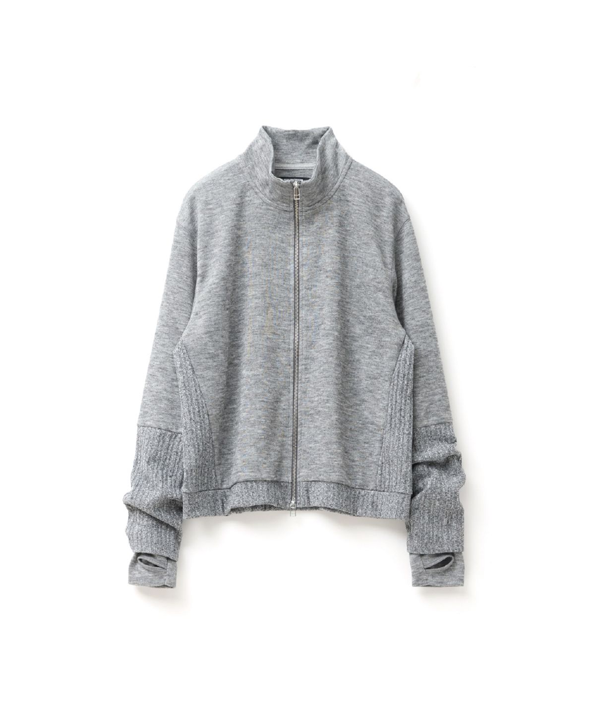 해칭룸(HATCHINGROOM) Double Sleeve Track Cardigan M.Grey