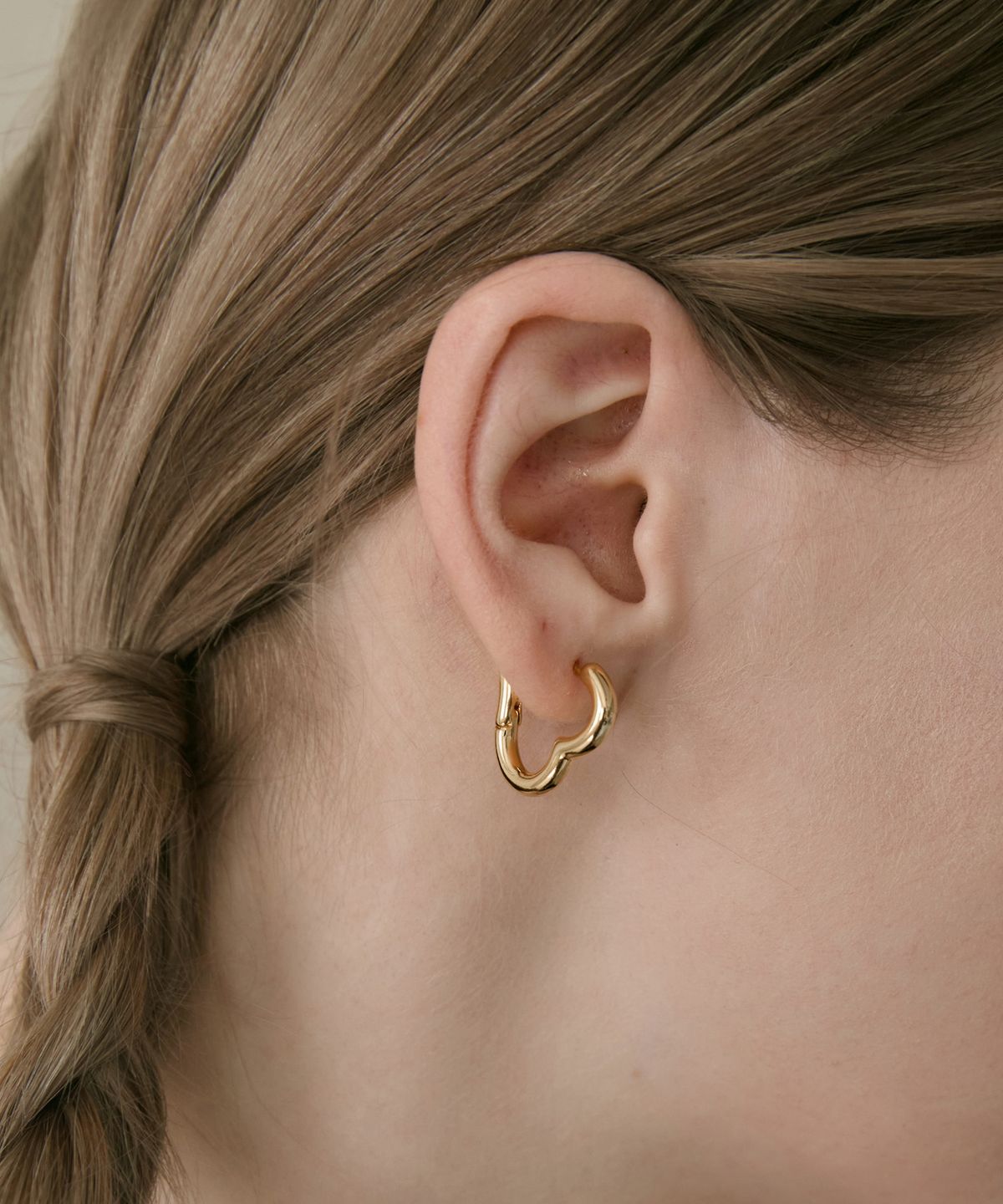 디모멘트(DMOMENT) (18K Gold Plated) Soft 하트 링 귀걸이