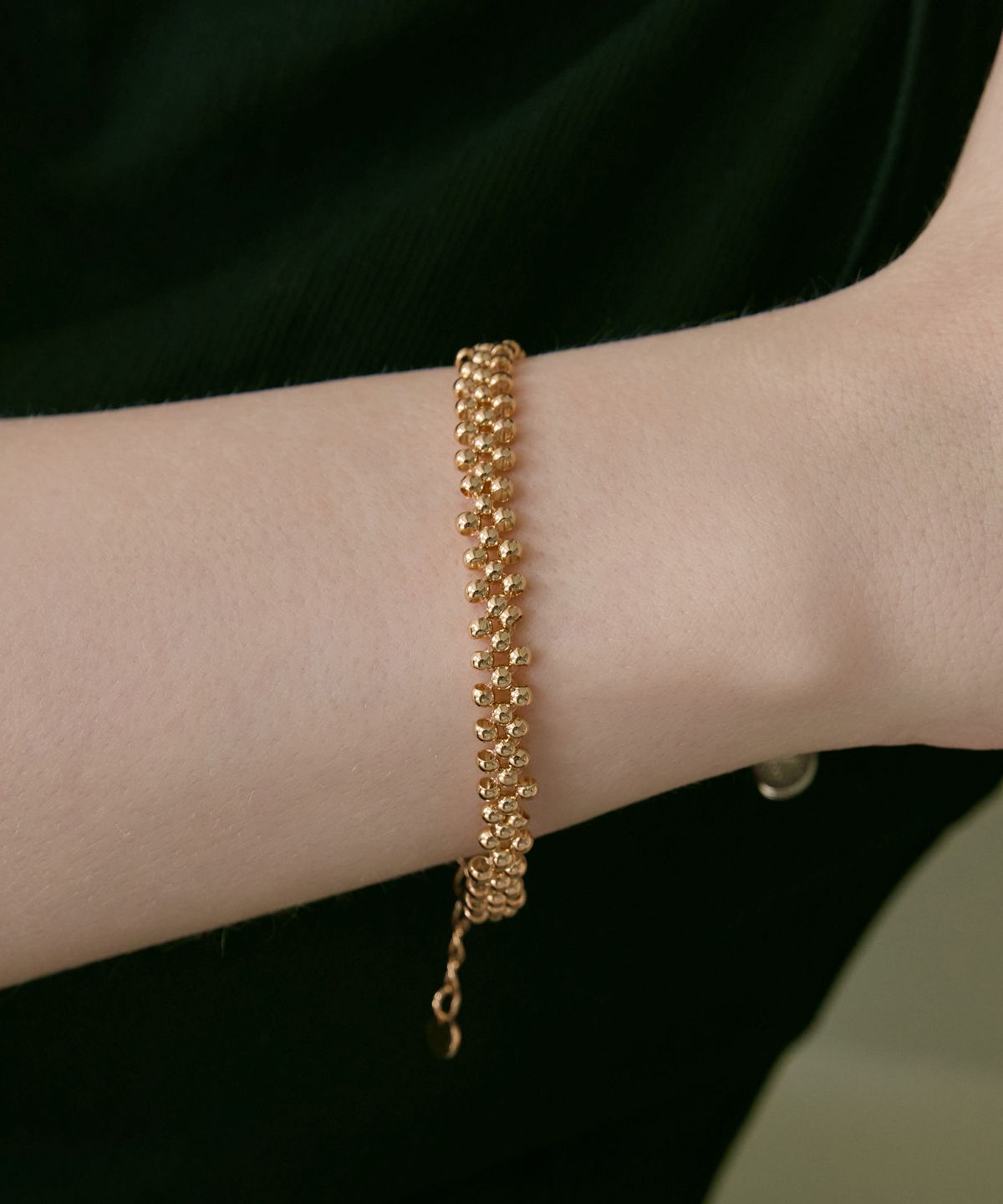 디모멘트(DMOMENT) (18K Gold Plated)  Flow 라운드 볼 팔찌