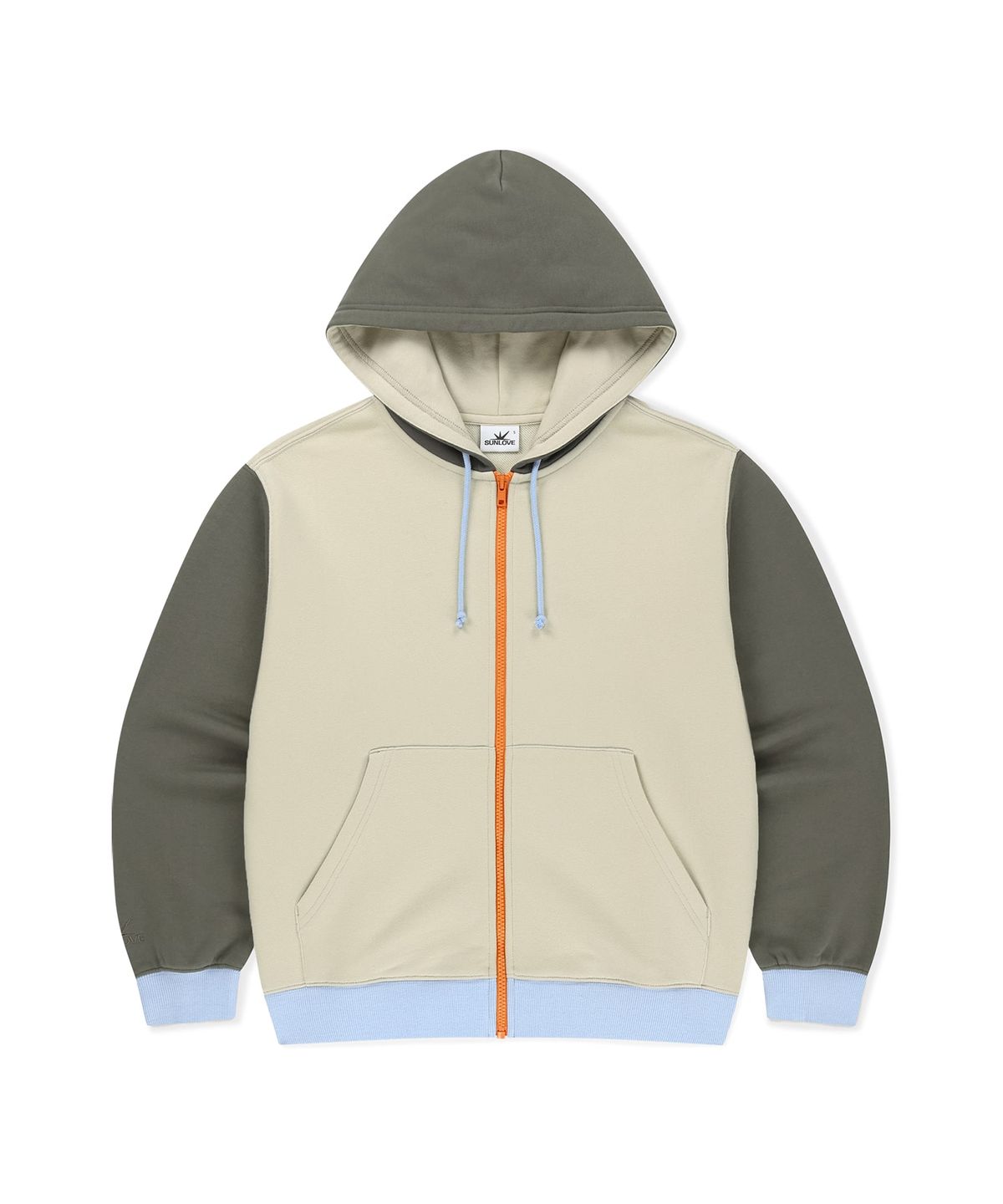 썬러브투어(SUNLOVETOUR) Block Zip Up Hoodie Ivory
