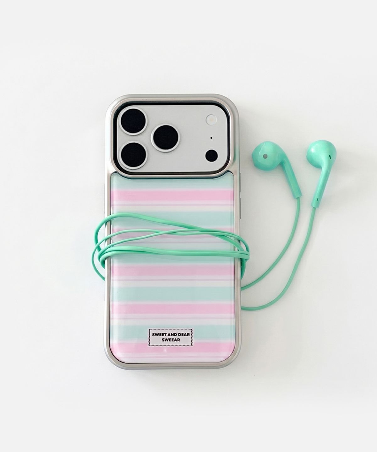 스위어(SWEEAR) CLOUD STRIPE CASE (PINK&MINT)