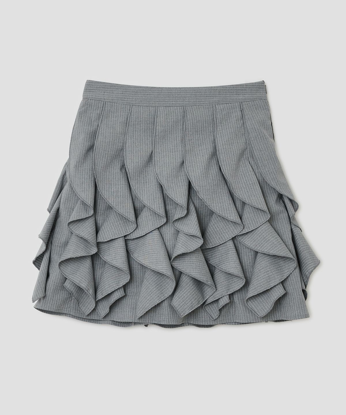 타입서비스(TYPESERVICE) All Over Ruffle Skirt [Gray]