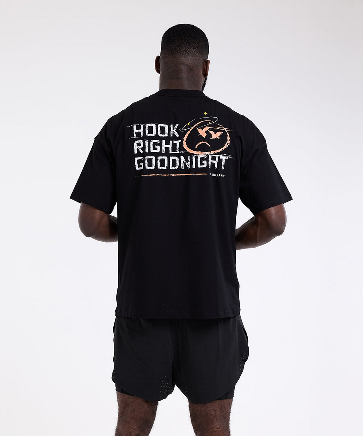 복스로(BOXRAW) Hook Right Goodnight 오버사이즈 티셔츠 - 남성 M BXRW-U-HRGT