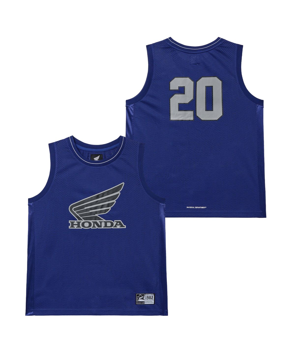 핍스 모터사이클(PHYPS MOTORCYCLE) Mesh 3M Logo Wing Sleeveless Navy
