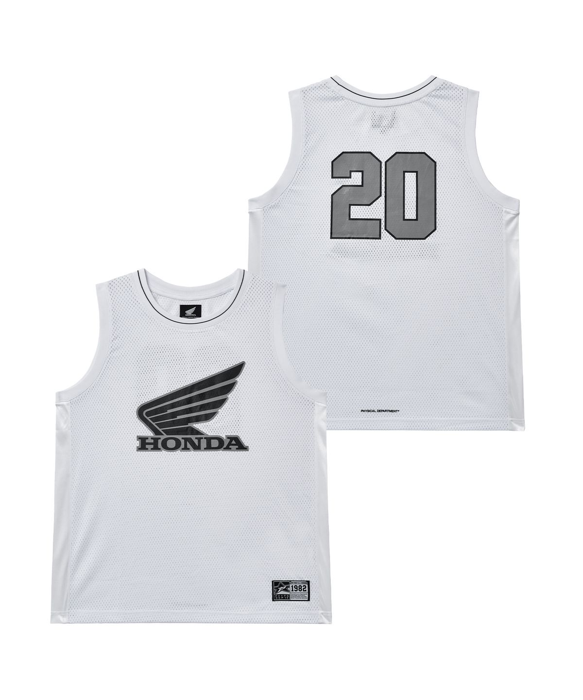 핍스 모터사이클(PHYPS MOTORCYCLE) Mesh 3M Logo Wing Sleeveless White