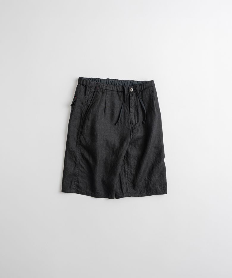DYED LINEN EASY 1/2 TROUSERS anthracite