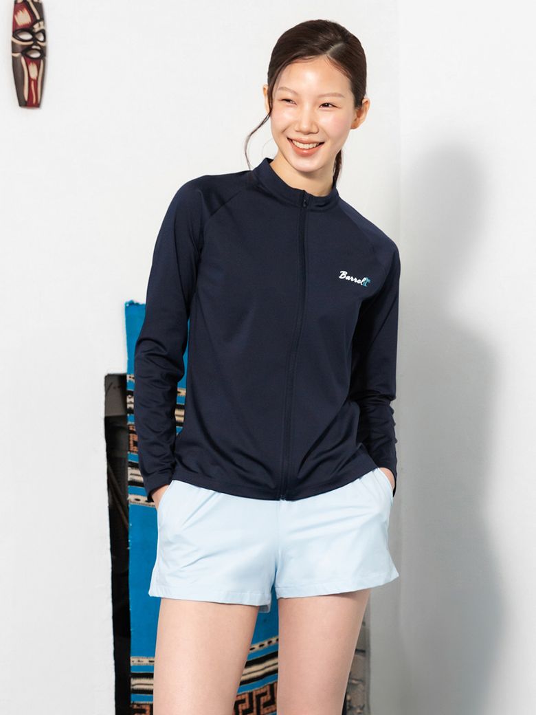 우먼 웨이브 릴렉스핏 집업 래쉬가드 딥네이비 (B6SWWZR011DNV)