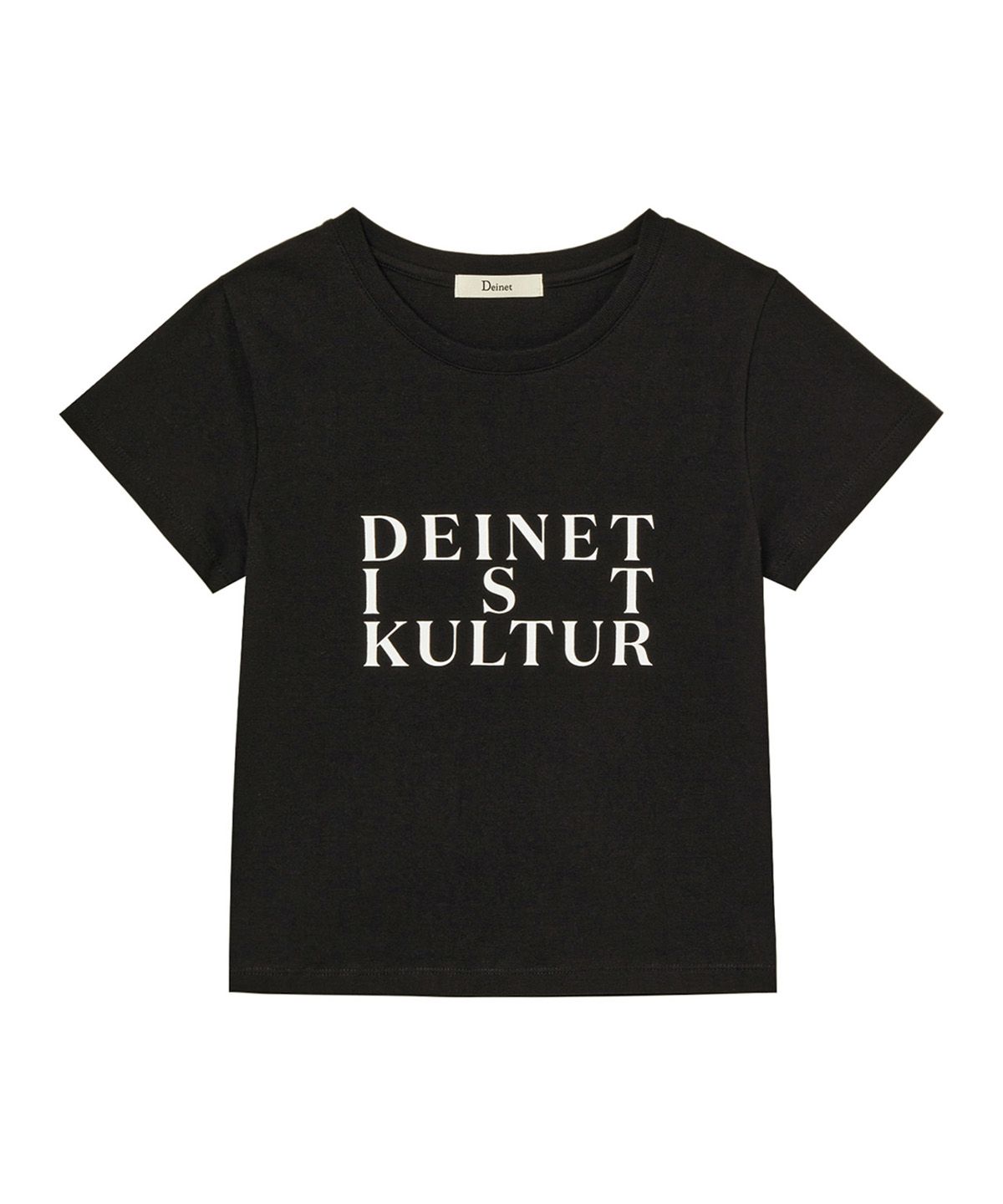 다이닛(DEINET) BI GRAPHIC SLIMSIZED T-SHIRT IN BLACK