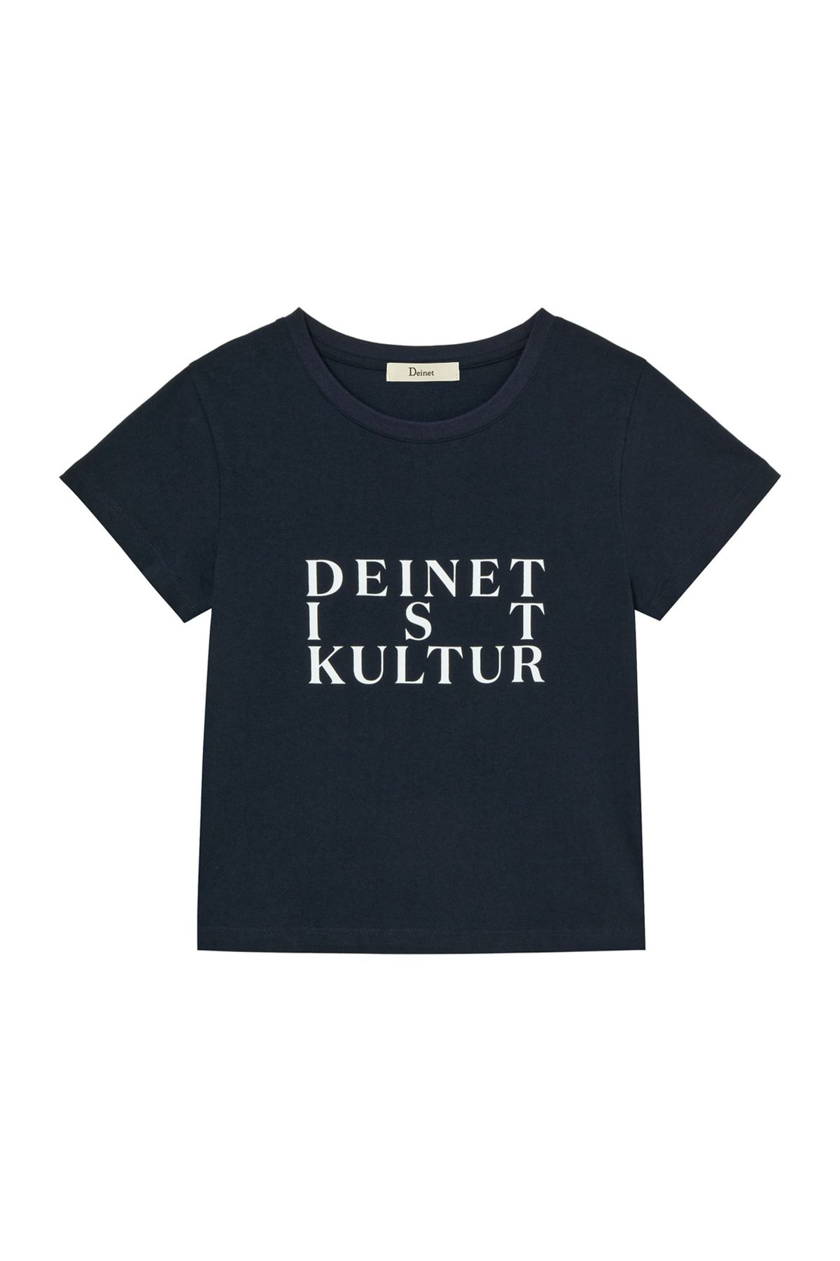 다이닛(DEINET) BI GRAPHIC SLIMSIZED T-SHIRT IN NAVY